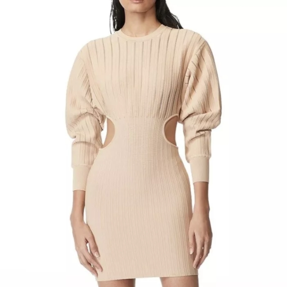 Herve Leger Size M Beige Cutout bandage mini dress $1,190.00